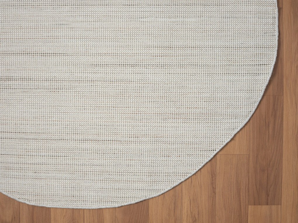 My Flair, Kusový koberec Ava CA20003 weiß kruh, 120x120 (priemer) kruh, biela, chodba / predsieň