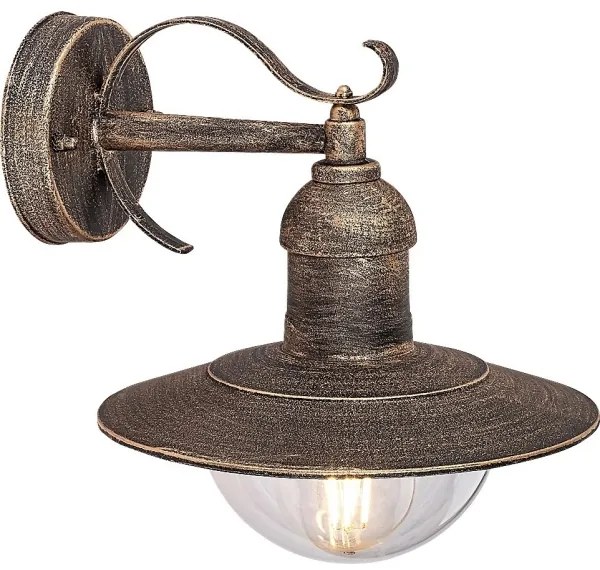 Brilagi - Vonkajšie nástenné svietidlo MOLDE 1xE27/60W/230V IP44 bronzová/patina