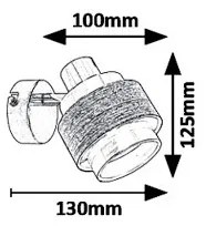 Rabalux 5379 - Nástenné bodové svietidlo BASIL 1xE14/40W/230V