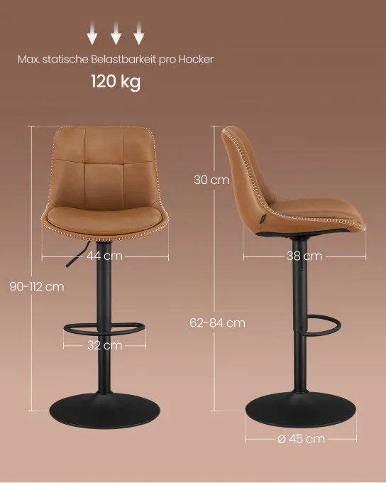 Set dvoch barových stoličiek LJB095K01