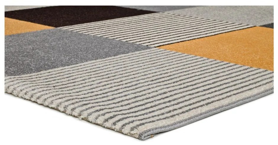 Oranžovo-sivý koberec Universal Gladys Lento, 140 × 200 cm