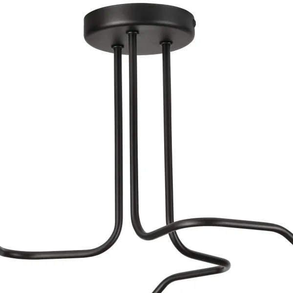 Prisadený luster MATYLDA 3xE27/60W/230V čierna