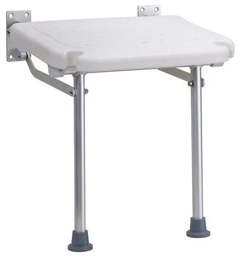 Sprchové sedadlo 40x43 cm strieborné/biele