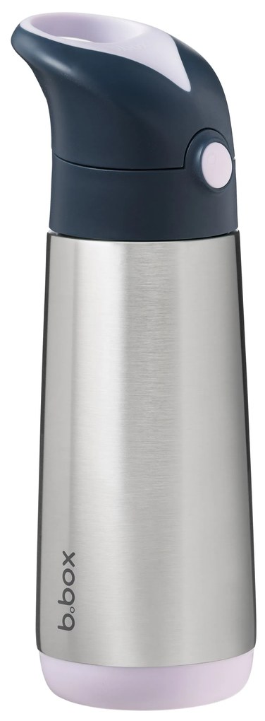 Termoska na pitie so slamkou 500 ml - indigo/ružová