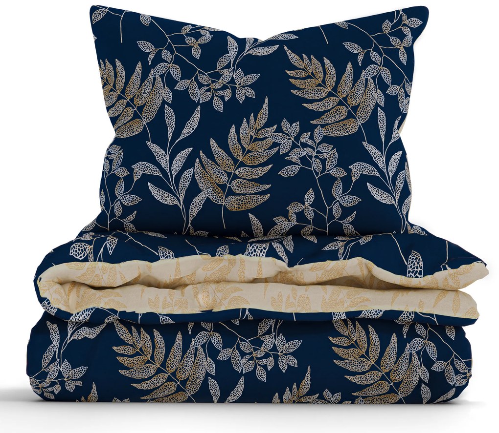 Predĺžené bavlnené obliečky Renforcé – Gabriela tmavo modré