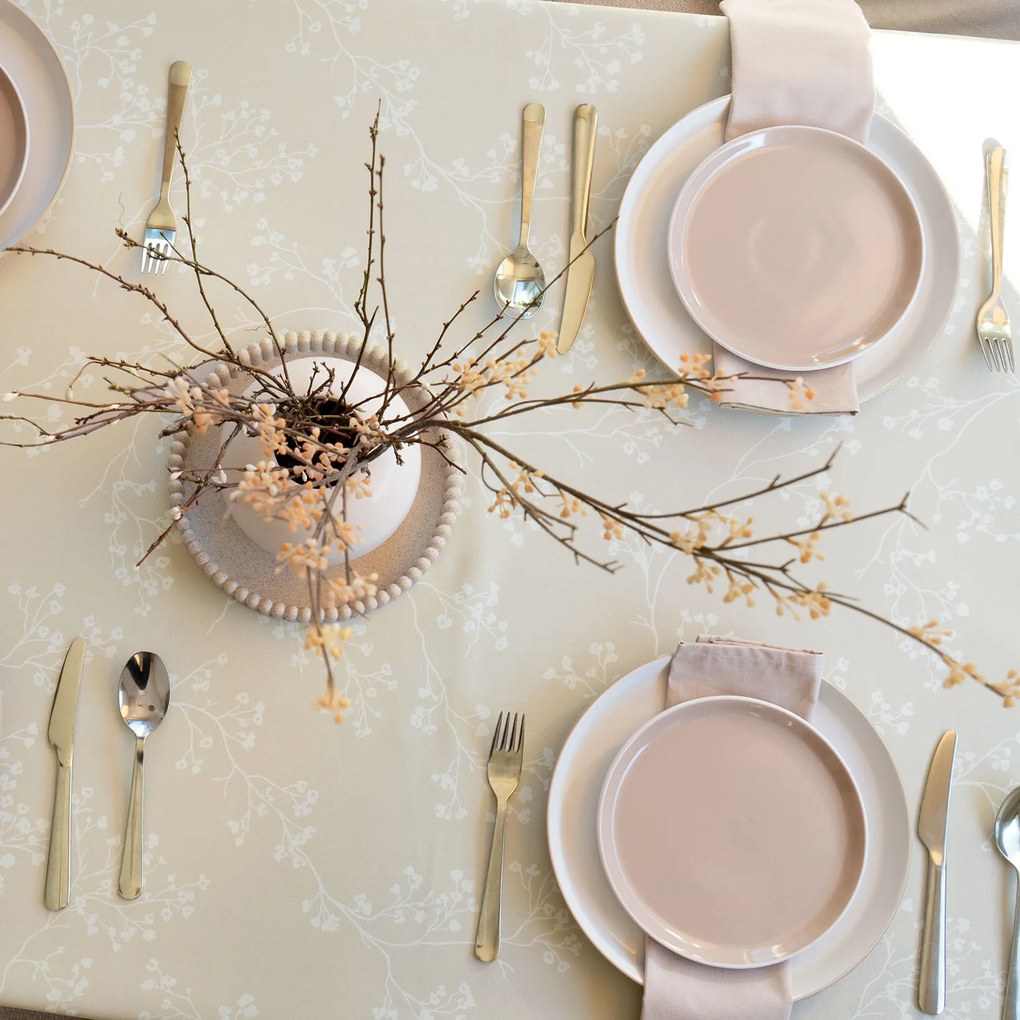 Goldea hranatý teflónový obrus - popínavé rastliny 100 x 100 cm