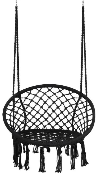 Závesné kreslo BOHO 490129A čierne