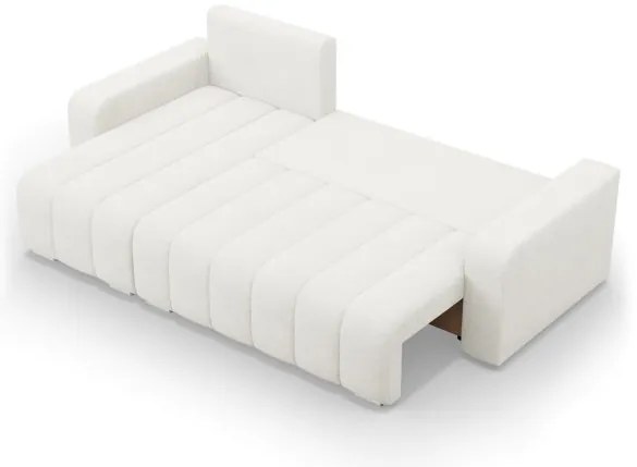 Rohová rozkladacia sedačka ABRIELLE ľavá, krémová