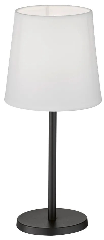Čierno-biela stolová lampa s textilným tienidlom (výška 30 cm) Eve – Fischer &amp; Honsel