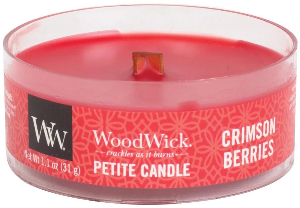 WoodWick vonná sviečka Petite Crimson Berries