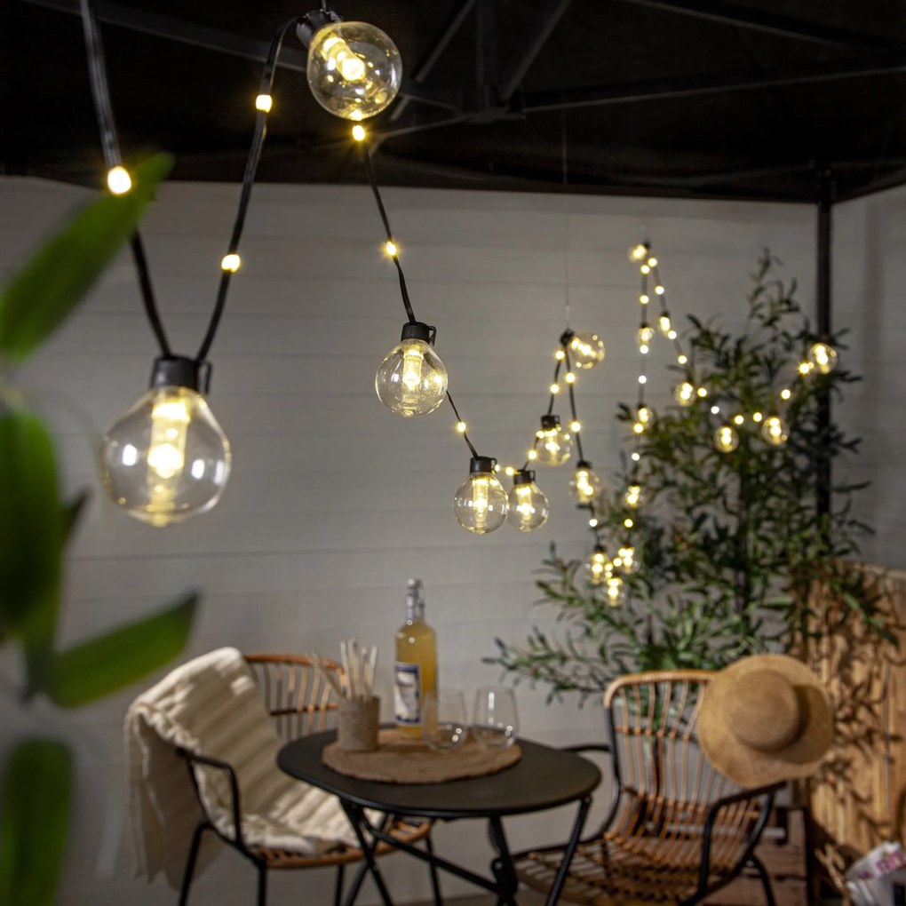 STAR TRADING Vonkajšia svetelná reťaz Bolla – 20 žiaroviek