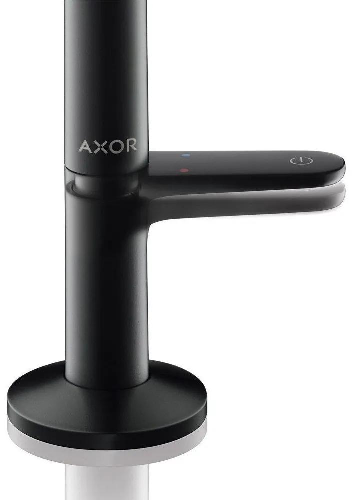AXOR One umývadlová batéria Select, s odtokovou súpravou Push-Open, výška výtoku 140 mm, matná čierna, 48010670
