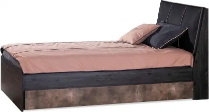 Študentská posteľ 100x200 so šuplíkom Falko - dub rebap/bronz