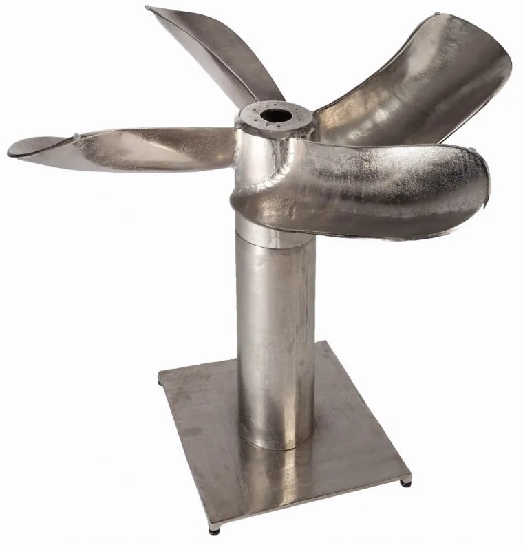 Dizajnový jedálenský stôl Propeller 94 cm strieborný