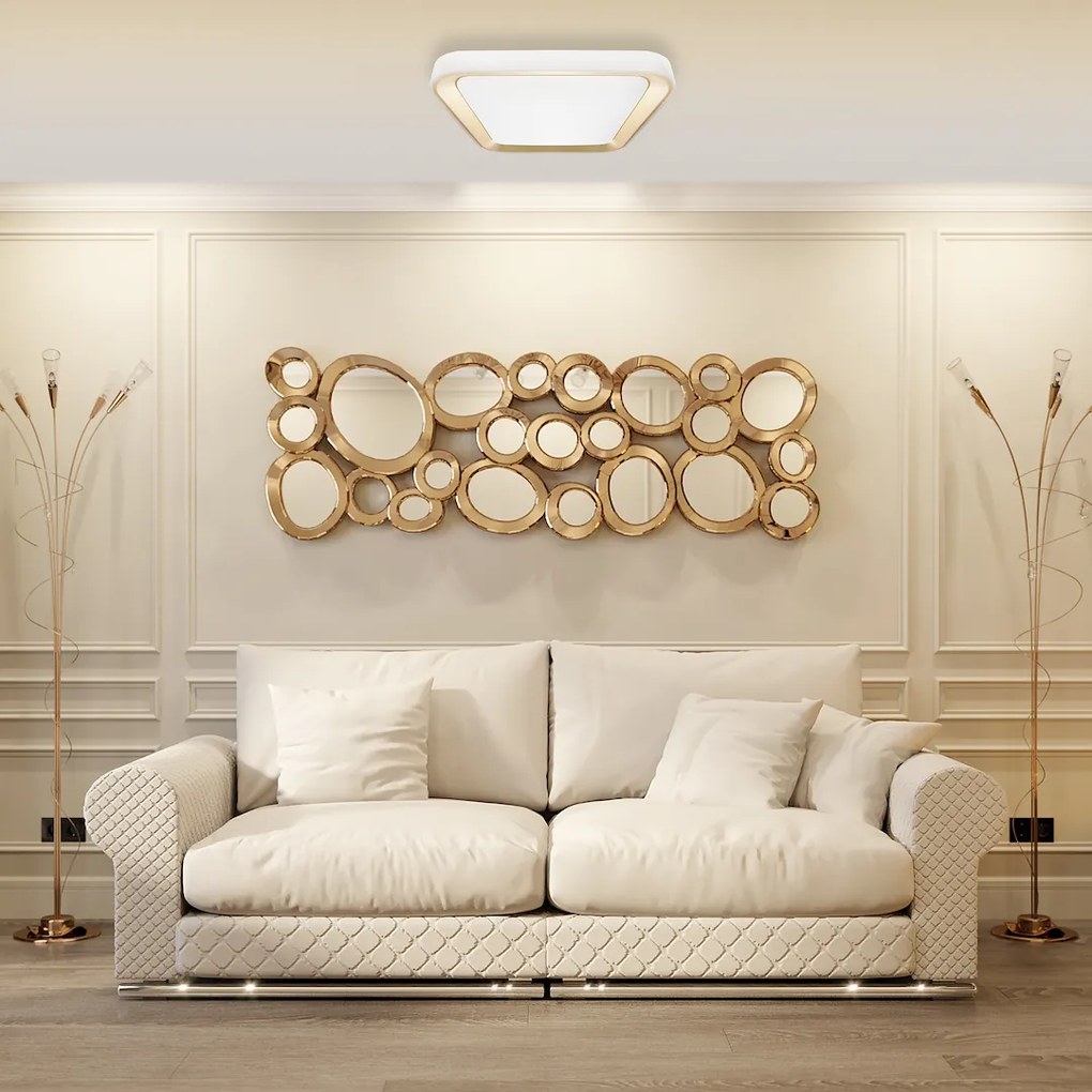Stropné LED svietidlo Quadro, 1x LED 66w, 3000-6000k, g, s ovládačom