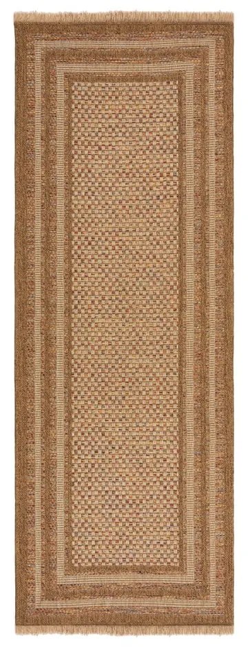 Vonkajší behúň v prírodnej farbe 80x230 cm Layla Border – Flair Rugs