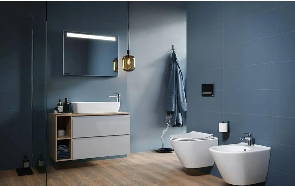 Cersanit City New Oval CleanOn 50,5x36x37 cm, závesná wc misa + toaletné sedátko s pomalým zatváraním z duroplastu, K701-104