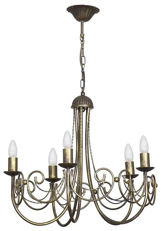 Luster na reťazi PALACE 5xE14/60W/230V