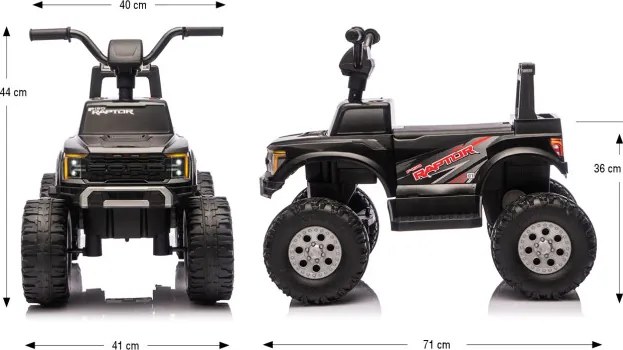 Elektrické autíčko Ford F-150 Raptor čierne