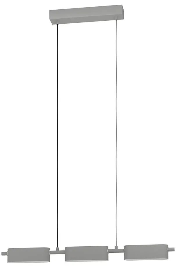 Eglo 99819 - LED Stmievateľný luster na lanku ROVIRA 3xLED/6,7W/230V strieborná