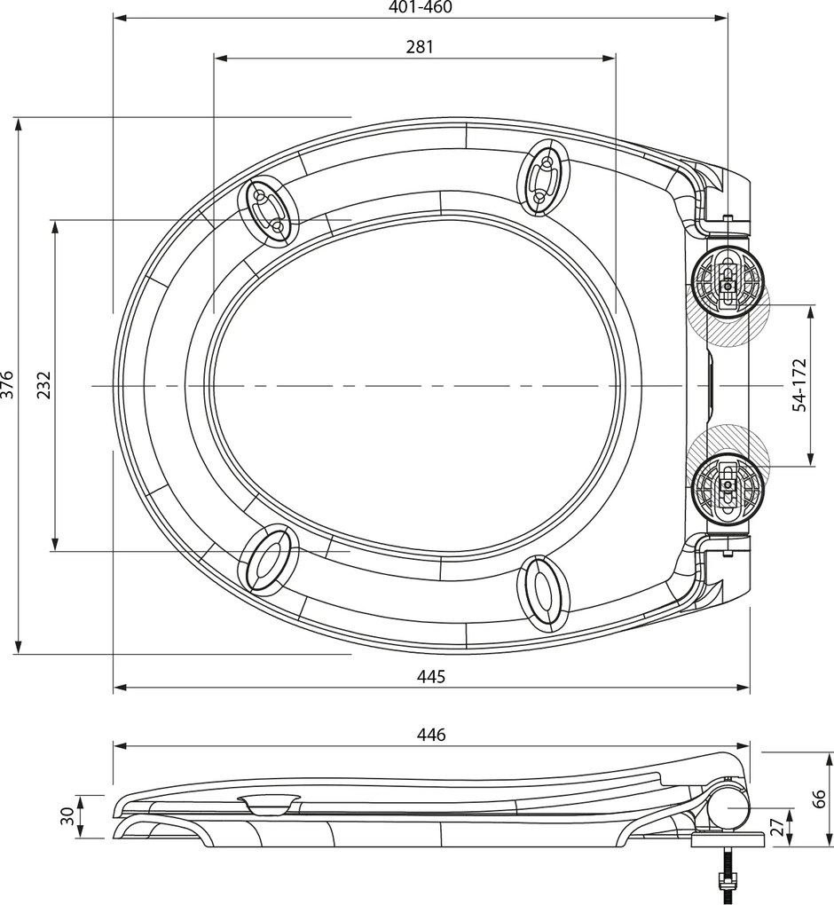Sapho Sapho, PHARO WC sedátko s LED osvetlením, Soft Close, Easy Take, biela, WX1315