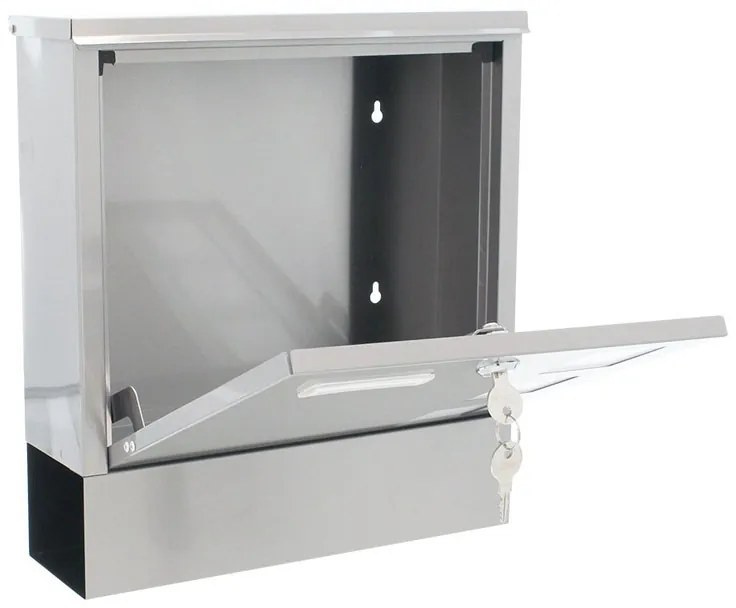 Poštová schránka LAGO, 330 x 305 x 97 mm, nerez