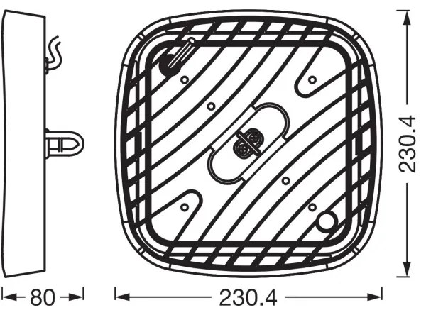 Osram - LED stropné priemyselné svietidlo HIGHBAY LED/80W/230V 6500K 23x23 cm IP65