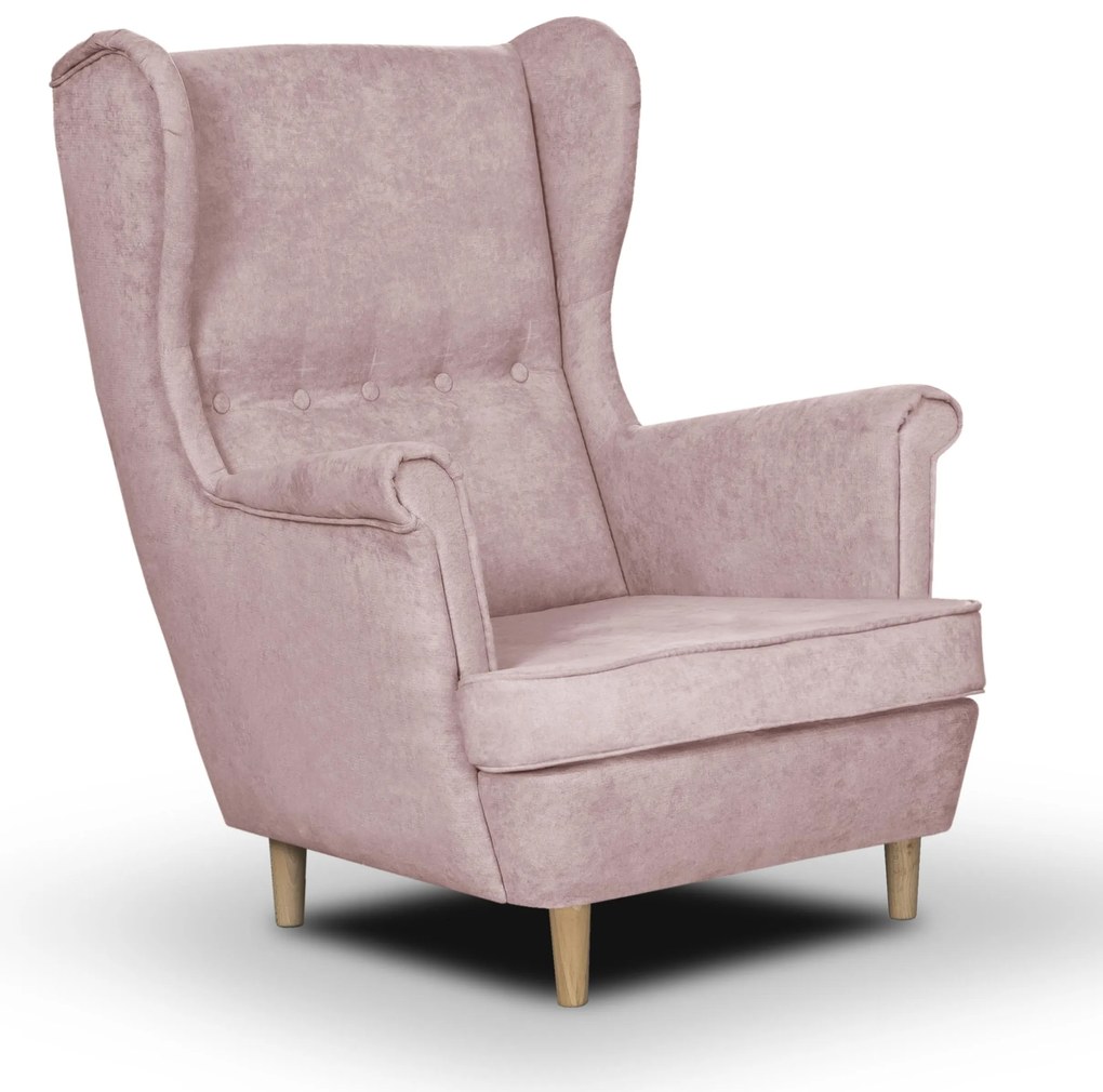 MEGA AKCE Křeslo Ušák ELI Růžová