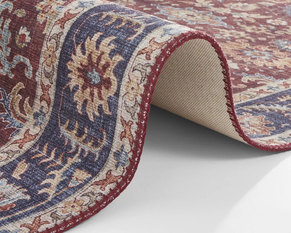 Hanse Home, Kusový koberec Asmar 104004 Bordeaux/Red, 80x200, červená, chodba / predsieň