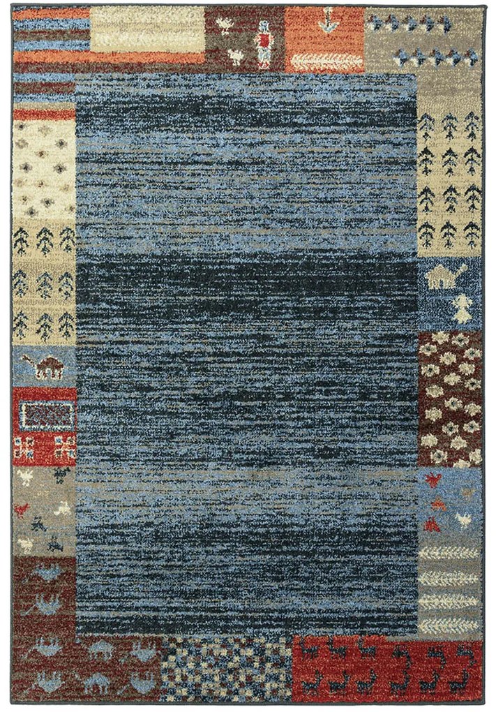 Koberce Breno Kusový koberec SHERPA 5093/DW6X, modrá, viacfarebná,160 x 235 cm