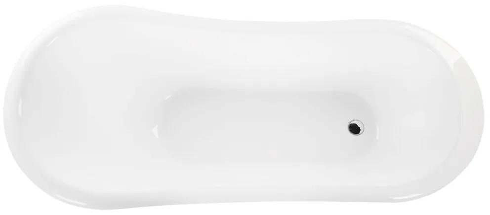 Voľne stojaca vaňa 170 x 76 cm biela CAYMAN Beliani