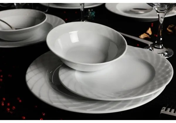 24-dielna jedálenská súprava biela/porcelán
