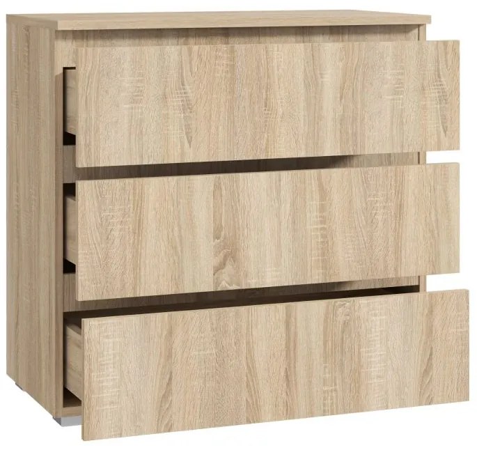 Komoda FlexiLine, 80 cm, farba dub sonoma