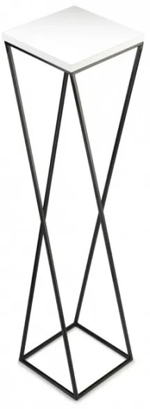 Stojan na kvety LOFT 100x24 cm čierna/biela