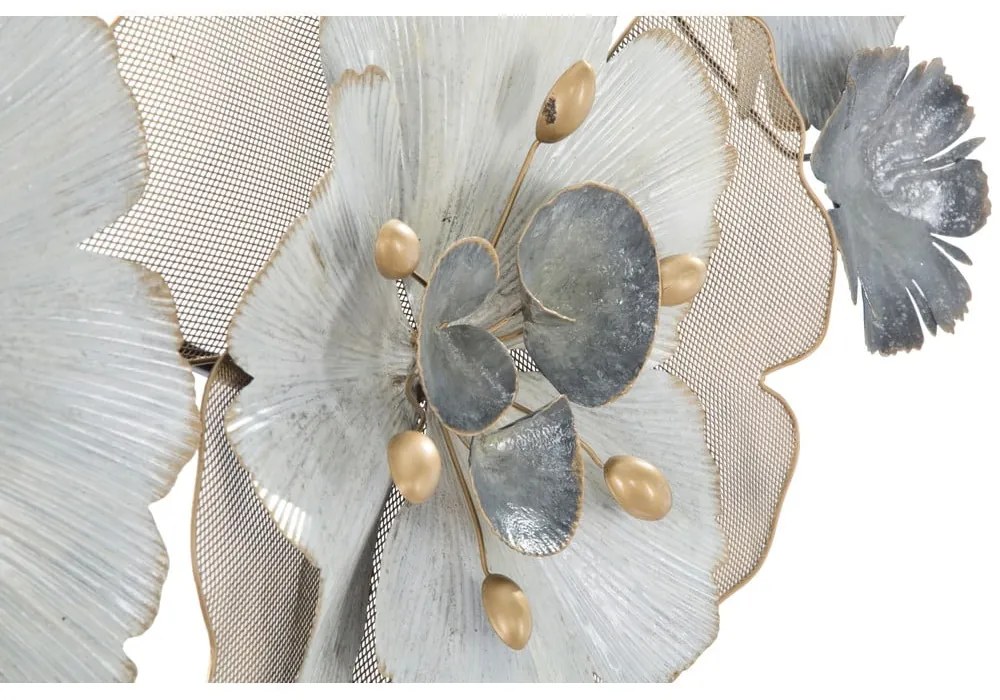 Nástenná kovová dekorácia Mauro Ferretti Flowery, 119 × 60 cm