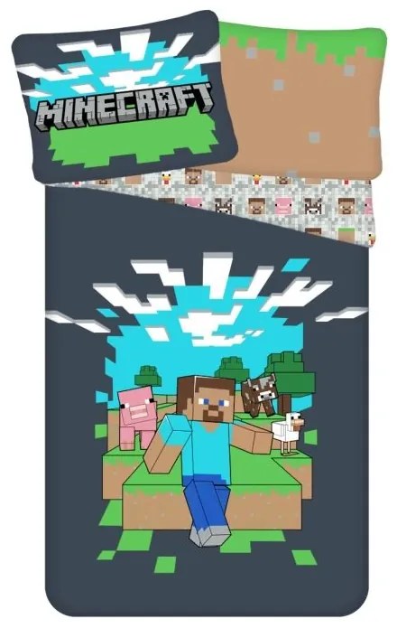 JERRY FABRICS Obliečky Minecraft Adventure Bavlna, 140/200, 70/90 cm