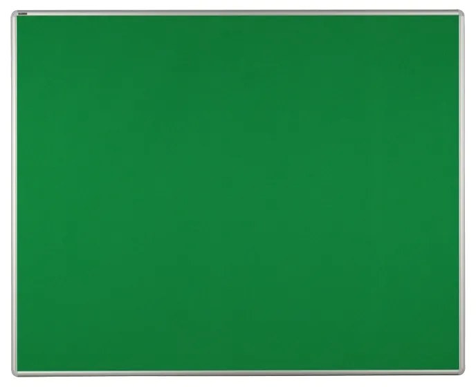 Textilná nástenka ekoTAB v hliníkovom ráme, 1500 x 1200 mm, zelená