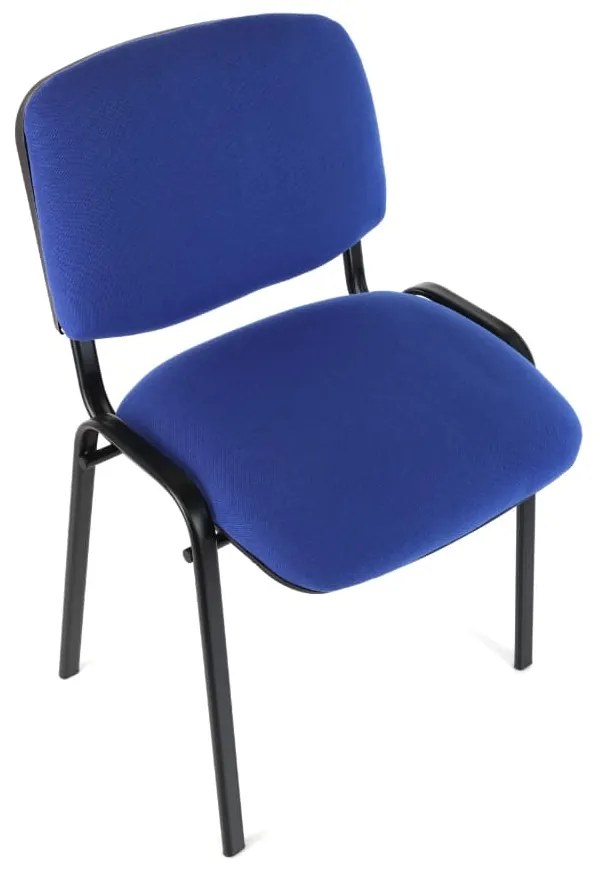 Konferenčná stolička Viva N, čierne nohy, modrá
