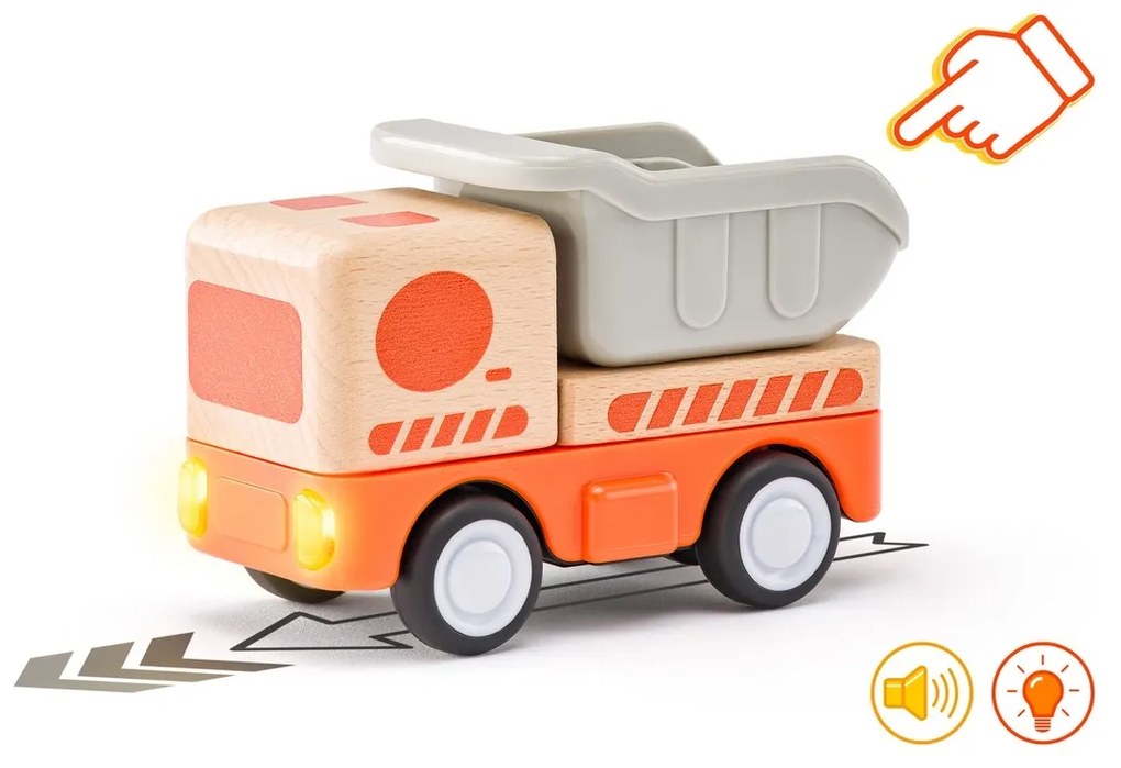 Woody Auto nakladač so zvukmi a svetlom, zotrvačník