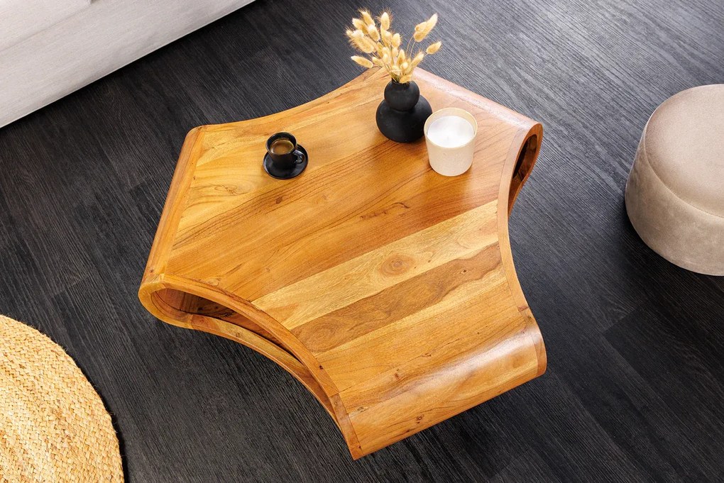 Konferenčný stolík ORGANIC LIVING 90 cm akáciové drevo