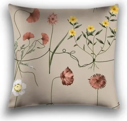Sada obliečok z mikrovlákna HERBAR béžové + obliečka na vankúš 45 x 45 cm ZDARMA