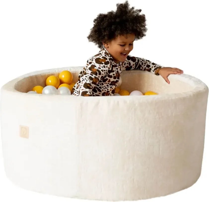 Okrúhly suchý bazén 90×40 cm béžový – bez guličiek