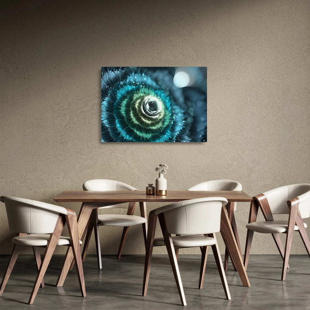 Sklenený obraz - Kvet v detaile (70x50 cm)