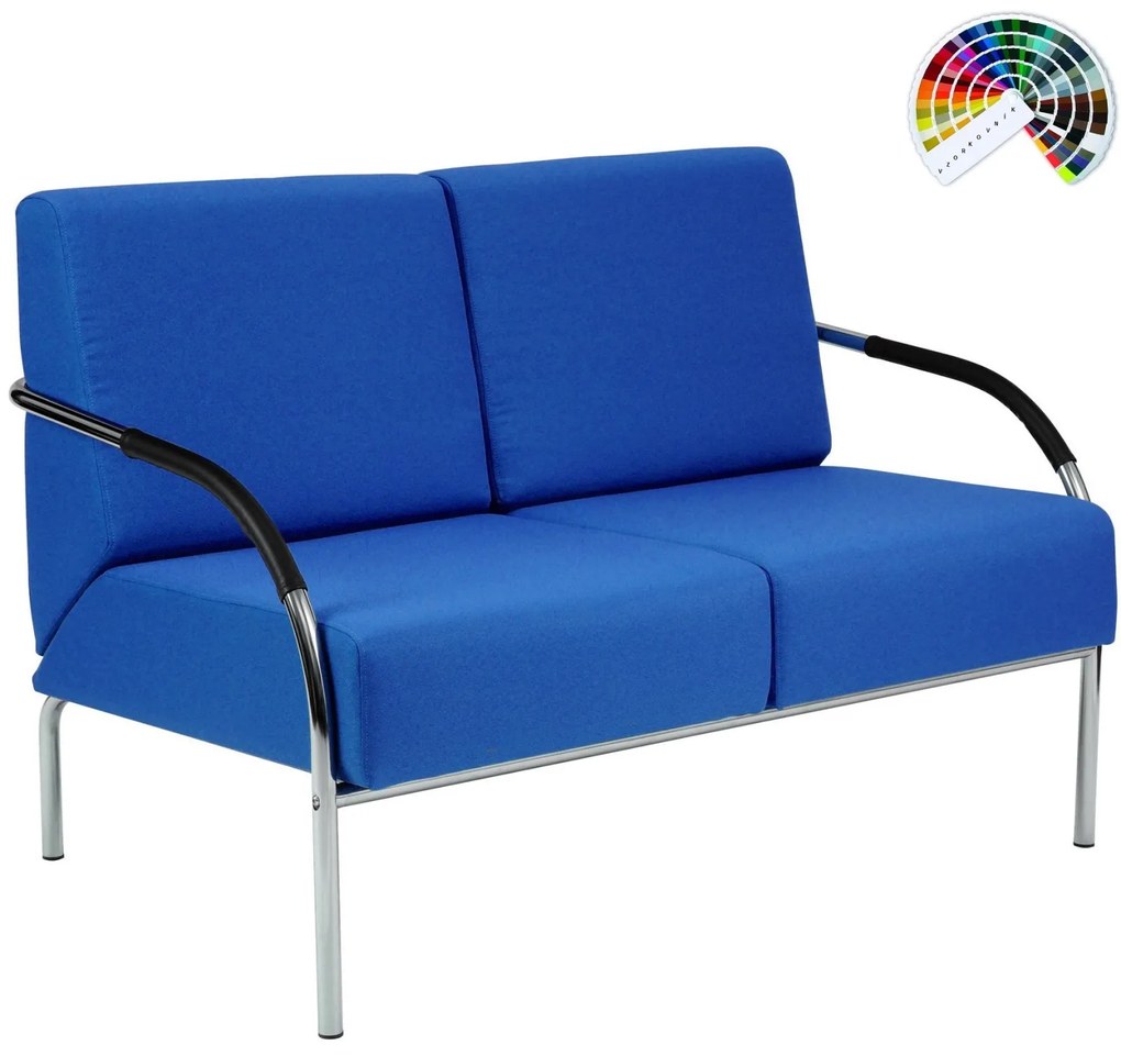 Kancelárska sedačka SALMA 2-sedák čalúnenie CURA, LUCKY