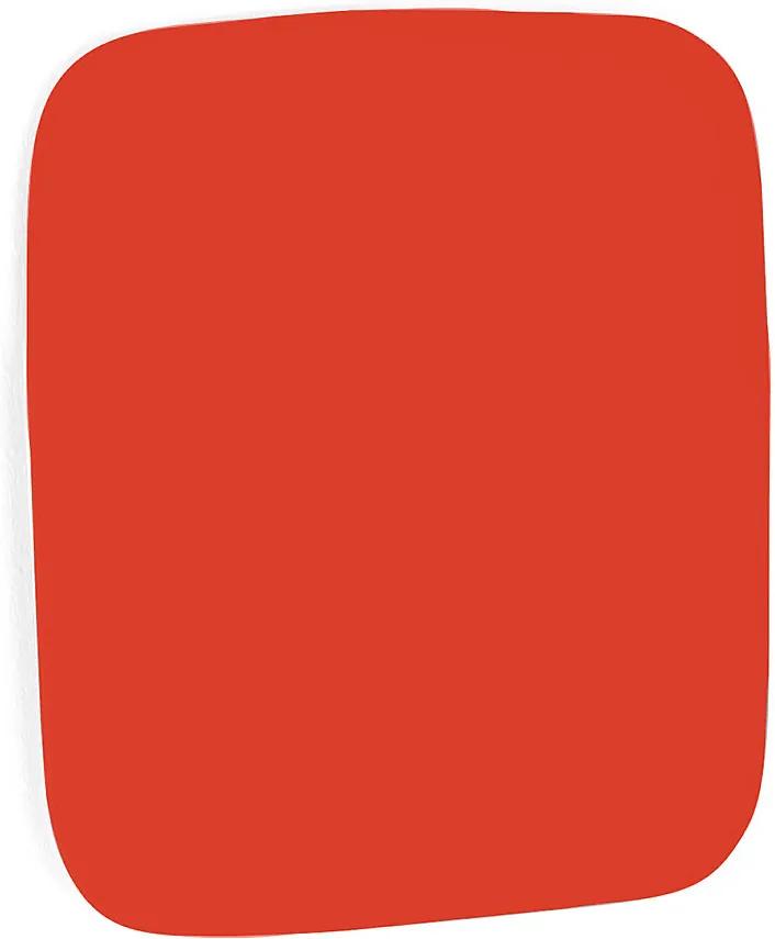 Sklenená magnetická tabuľa Stella so zaoblenými rohmi, 300x300 mm, svetločervená