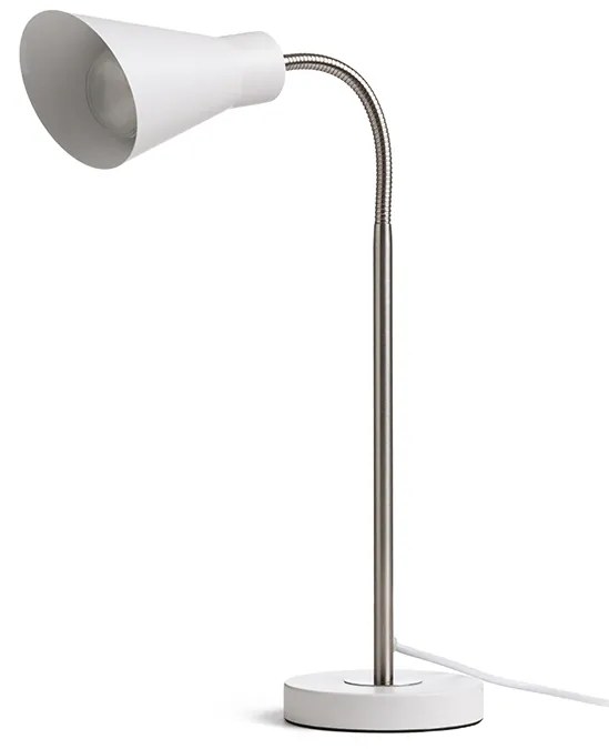 RENDL R13905 ANIKA stolná lampa, pracovné matná biela matný nikel