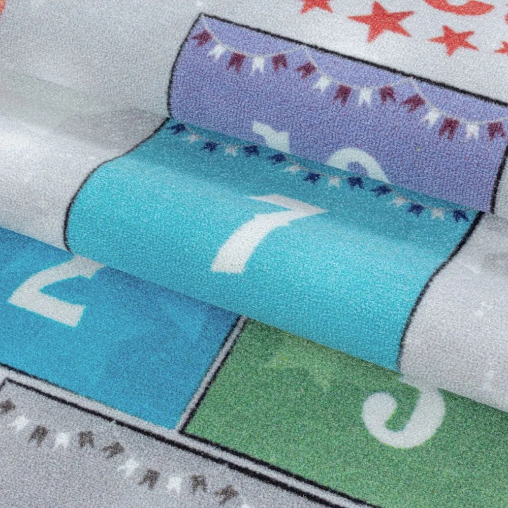 Ayyildiz, Kusový koberec Play 2909 grey, 100x150, viacfarebná, detská izba