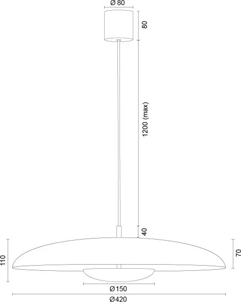 Argon 8868 - LED luster na lankách BOLTON LED/12,5W/230V 3000K čierna
