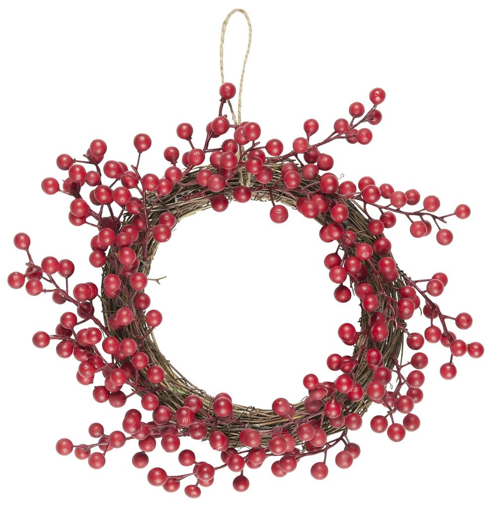 IB LAURSEN Vianočný veniec Red Berries 30 cm