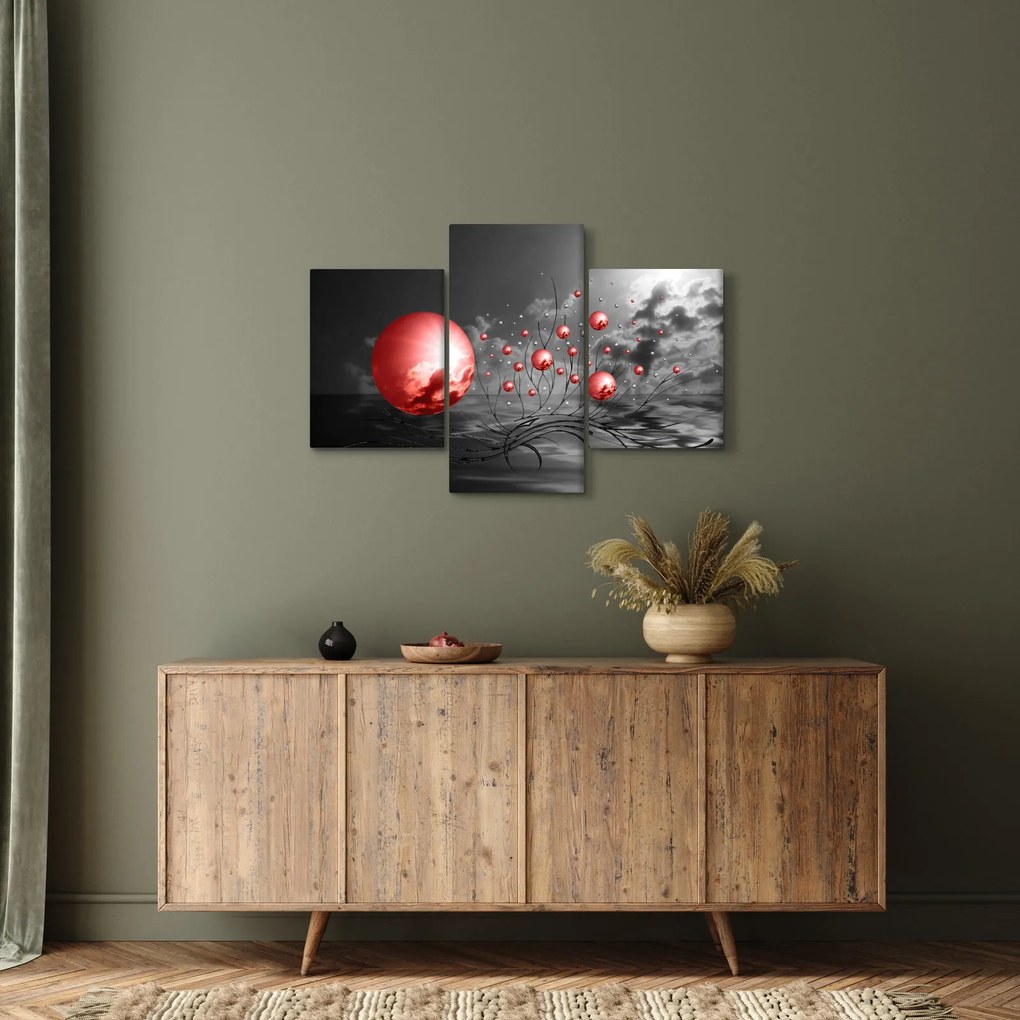 Obraz červených gulí (90x60 cm)
